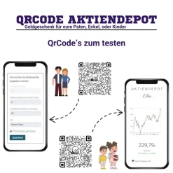 Geldgeschenk Aktie ETF Kryptowährung | Personalisiertes QrCode Bild