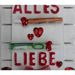Geldgeschenk ALLES LIEBE  Geschenk Vatertag  Geburtstag Ostern Weihnachten Hochzeit Valentinstag Muttertag Shabby Stil