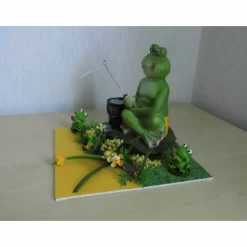 Geldgeschenk Angler – Frosch mit Angel & Kröten, Geschenkidee für Angler, Deko im SaBienchenshop