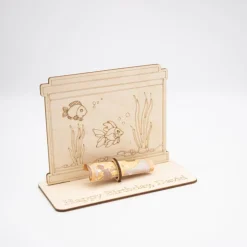 Geldgeschenk Aquarium - aus Holz personalisiert