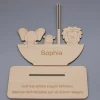 Geldgeschenk Arche - Zur Taufe - aus Holz personalisiert