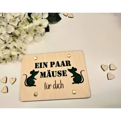 Geldgeschenk aus 3 mm Sperrholz + Kartonhintergrund