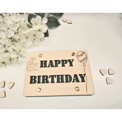 Geldgeschenk aus 3 mm Sperrholz + Kartonhintergrund