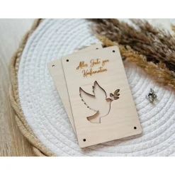 Geldgeschenk aus Holz, Wunscherfüller, Geschenkverpackung, Taufe, Konfirmation, Kommunion, personalisierbar