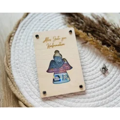 Geldgeschenk aus Holz, Wunscherfüller, Geschenkverpackung, Taufe, Konfirmation, Kommunion, personalisierbar