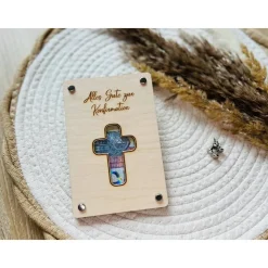 Geldgeschenk aus Holz, Wunscherfüller, Geschenkverpackung, Taufe, Konfirmation, Kommunion, personalisierbar