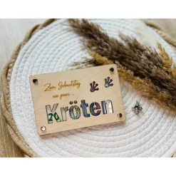 Geldgeschenk aus Holz, Wunscherfüller, Geschenkverpackung, Geburtstag, personalisierbar