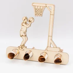 Geldgeschenk Basketballspieler - aus Birkenholz - kreative Art Geld zu verschenken