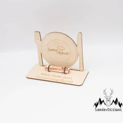 Geldgeschenk Besteck - aus Holz personalisiert