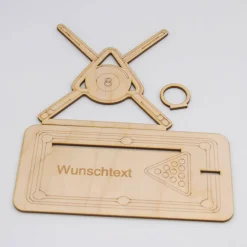 Geldgeschenk Billard - aus Holz personalisiert