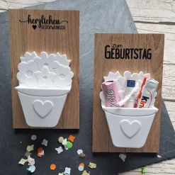Geldgeschenk Blumenkörbchen zum Geburtstag ~ Geschenkverpackung ~ Mitbringsel