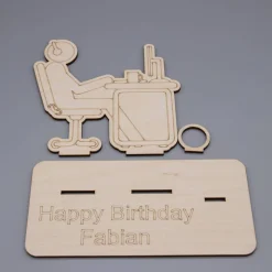 Geldgeschenk Computer - aus Holz personalisiert