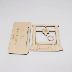 Geldgeschenk 3D Drucker - aus Holz personalisiert