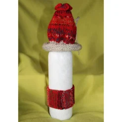 Geldgeschenk  Dekofigur NIKO, nette Idee zum Nikolaus, witziges Upcycling-Projekt, gestaltet mit Acrylfarbe und Wolle