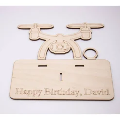 Geldgeschenk Drohne - aus Holz personalisiert