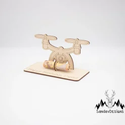 Geldgeschenk Drohne - aus Holz personalisiert