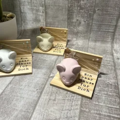 Geldgeschenk „Ein paar Mäuse für Dich“ Geburtstag etc. Wunscherfüller Maus Raysin Holz Geschenkset Geschenkidee