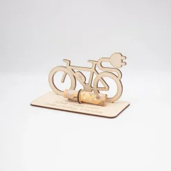 Geldgeschenk Elektrofahrrad - aus Holz personalisiert