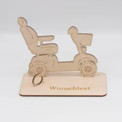 Geldgeschenk fahrender Rollator - aus Holz personalisiert