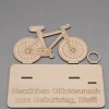 Geldgeschenk Fahrrad - aus Holz personalisiert