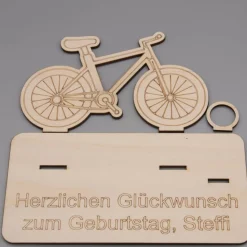Geldgeschenk Fahrrad - aus Holz personalisiert