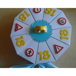 Geldgeschenk Führerschein Geburtstag 18.Geburtstag Auto Schachteltorte Papiertorte Geburtstagstorte Torte