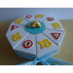 Geldgeschenk Führerschein Geburtstag 18.Geburtstag Auto Schachteltorte Papiertorte Geburtstagstorte Torte