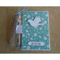 Geldgeschenk Firmung Mädchen Junge Reagenzglas Geldverpackung Wunscherfüller  Geschenkidee