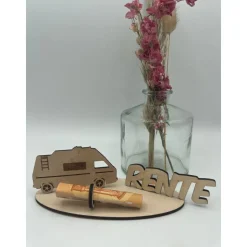 Geldgeschenk für den Urlaub / Camper / Holz / Geschenkidee Geldgeschenk / Rentner / Geburtstag / Urlaub / Wohnmobil / Bu