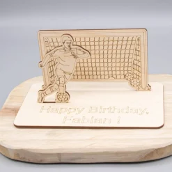 Geldgeschenk für Fussballfan - aus Holz personalisiert