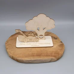 Geldgeschenk für Gartenfreunde - aus Holz personalisiert