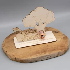 Geldgeschenk für Gartenfreunde - aus Holz personalisiert