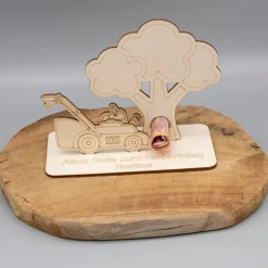 Geldgeschenk für Gartenfreunde - aus Holz personalisiert