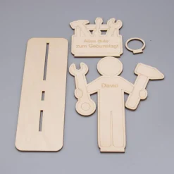 Geldgeschenk für Handwerker 1 - aus Holz personalisiert