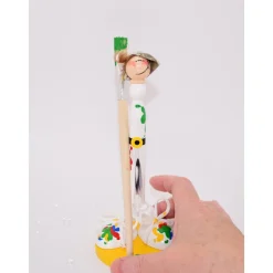 Geldgeschenk für Maler – Originelles Geschenk zum Geburtstag aus Holz, handgemachte Figur