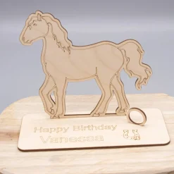 Geldgeschenk für Mädchen - Pferd - aus Holz personalisiert