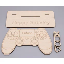 Geldgeschenk für Zocker - Gamer - aus Holz personalisiert