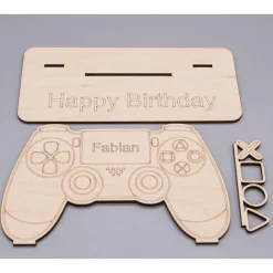 Geldgeschenk für Zocker - Gamer - aus Holz personalisiert