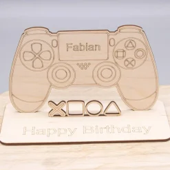 Geldgeschenk für Zocker - Gamer - aus Holz personalisiert