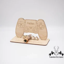 Geldgeschenk für Zocker - Gamer - aus Holz personalisiert