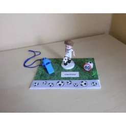 Geldgeschenk Fußball Deko – Originelle Geschenkidee mit Geburtstagszahl & Wunschtext