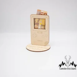 Geldgeschenk Gameboy - aus Holz personalisiert
