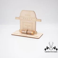 Geldgeschenk Gasgrill - aus Holz personalisiert