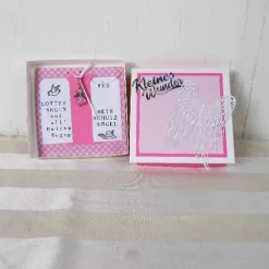 Geldgeschenk Geburt, Taufe, mit Schutzengel, personalisierbar, Mädchen rosa, Geschenk zur Geburt