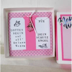 Geldgeschenk Geburt, Taufe, mit Schutzengel, personalisierbar, Mädchen rosa, Geschenk zur Geburt