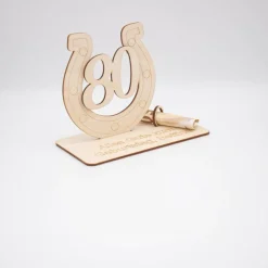 Geldgeschenk 80.Geburtstag - aus Holz personalisiert