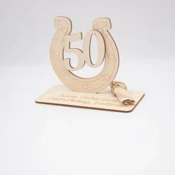 Geldgeschenk 50.Geburtstag - aus Holz personalisiert