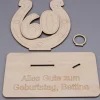 Geldgeschenk 60.Geburtstag - aus Holz personalisiert