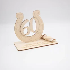 Geldgeschenk 60.Geburtstag - aus Holz personalisiert