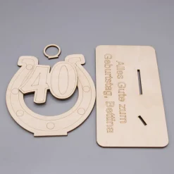 Geldgeschenk 40.Geburtstag - aus Holz personalisiert